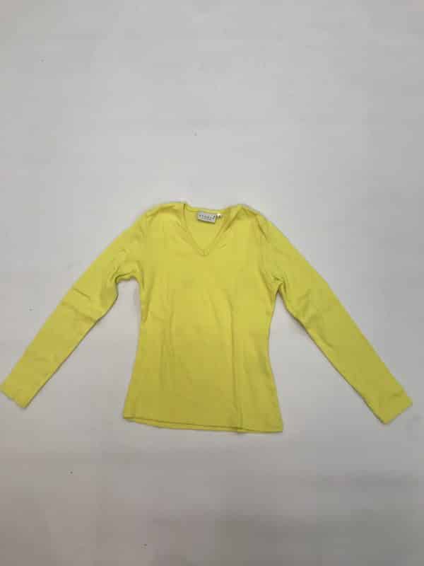T-Shirt jaune longues manches