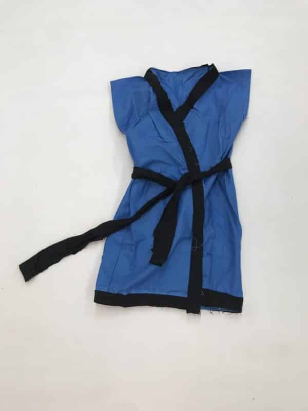 Tunique Chinoise Bleue avec ceinture
