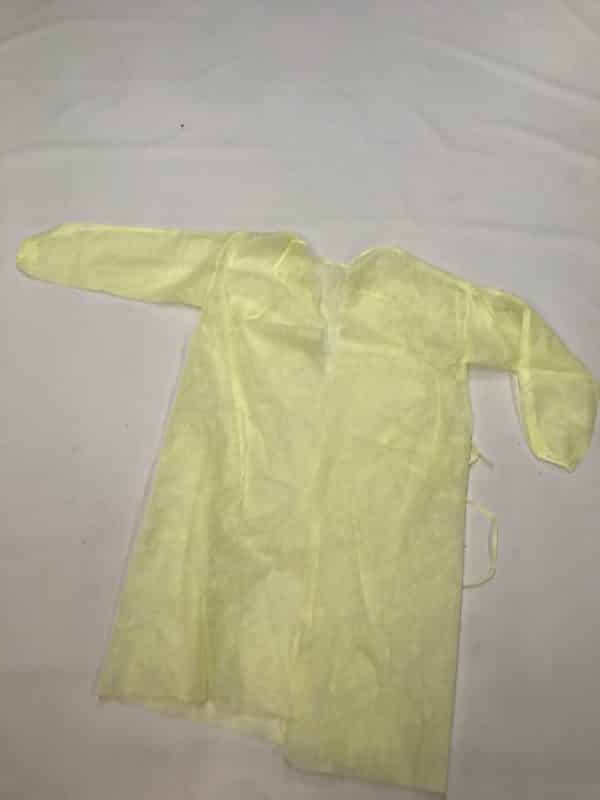 Blouse de médecin jaune transparente