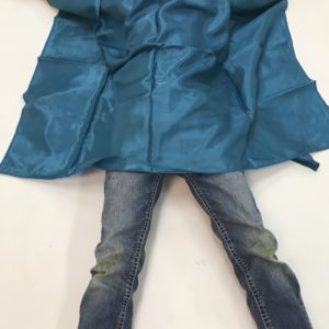 Poncho satiné bleu mer