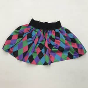Jupe Arlequin (bleu-rose-violet-vert)