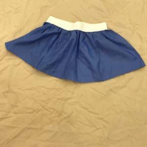 Jupe bleue taille blanche