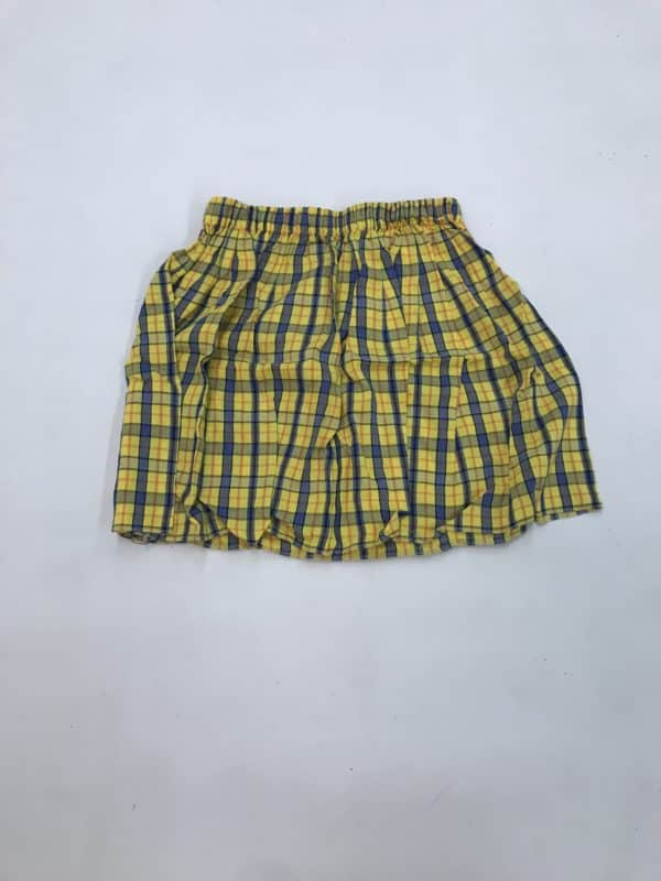 Jupe carreau jaune et bleu