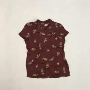 Tunique courte chinoise bordeaux adulte