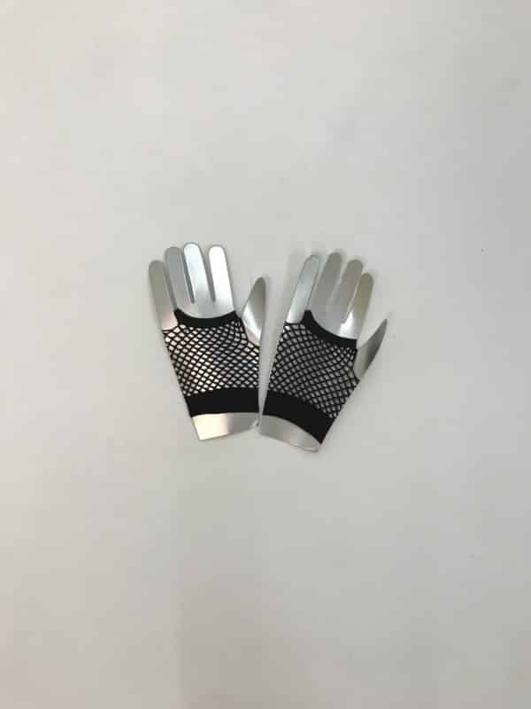 Paire gants résille noirs
