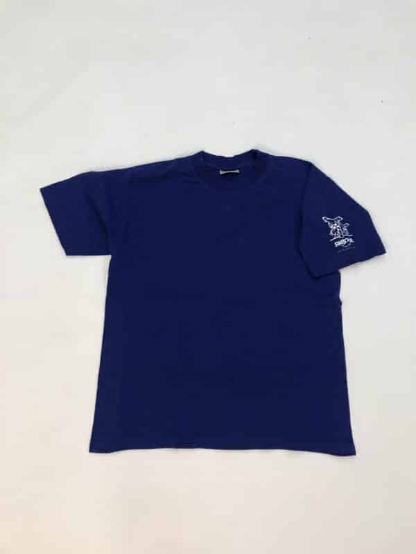 T-shirt bleu avec nounours sur manche