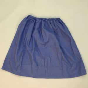 Jupe bleue satinée