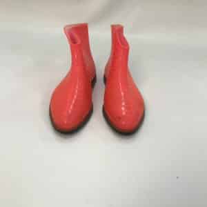 Bottines caoutchouc rose
