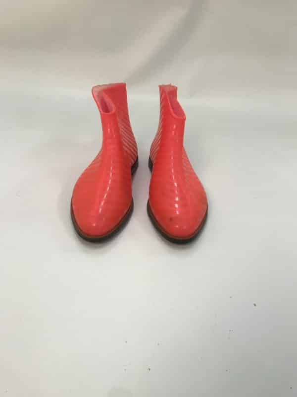Bottines caoutchouc rose