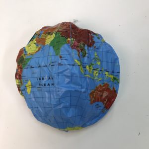 Petit ballon gonflable Mappemonde