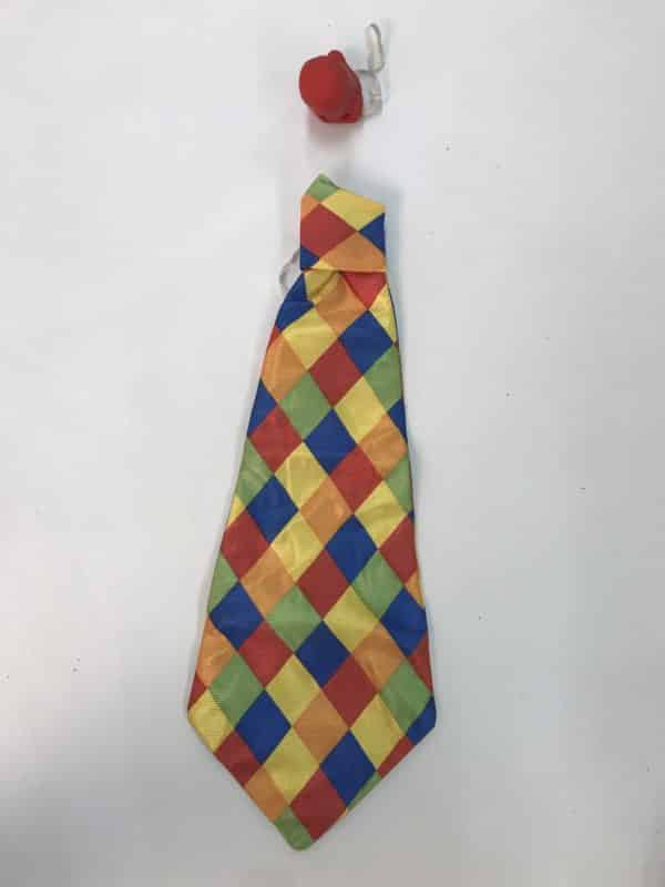 Cravatte clown avec nez
